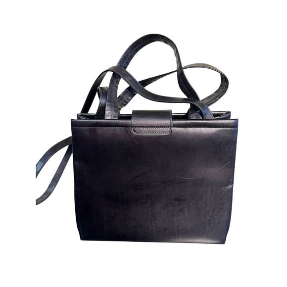 Salvatore Ferragamo Vintage Top Handle Bag in Black w/Silver Hardware - Picture 2 of 16